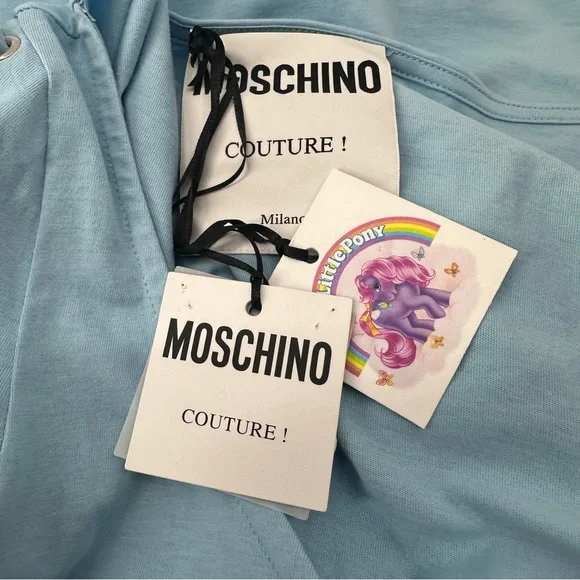 Moschino Couture My Little Pony Ribbon Tee with Lace-up Sleeves 10 New with Tags - Picture 14 of 16